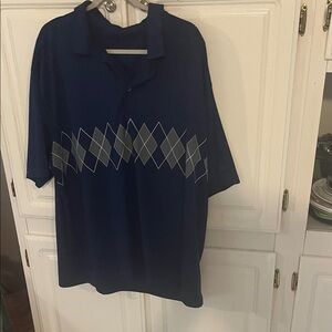 Men's Blue Argyle Polo Shirt
